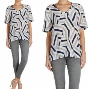 Equipment Geometric Silk Tee